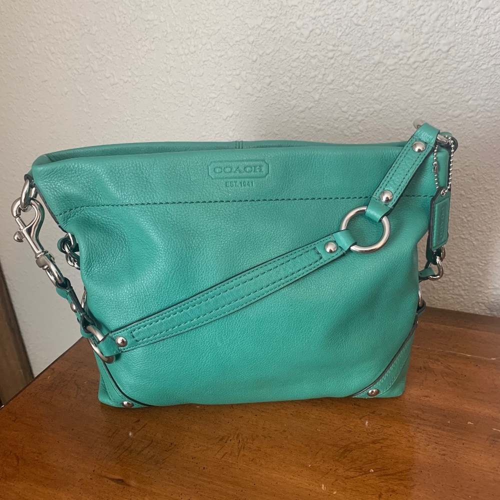 Coach Carly Pink Leather Shoulder Bag